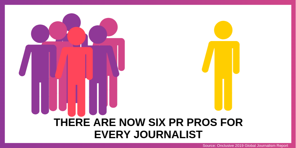 6 PR pros for every journalist