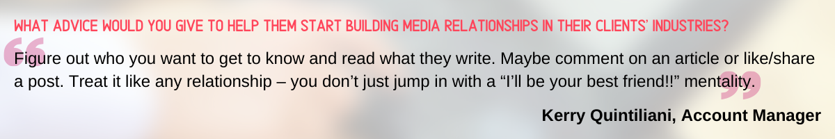 PR pro:building relationships